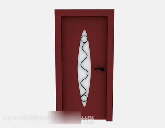 Red Paint Door 3d model Red Paint Door 3d model