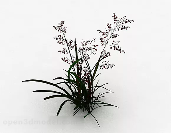Realistic Yellow Grass Plant 3d model