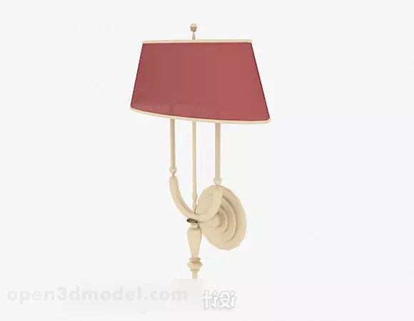 Red Home Wall Light 3d model Red Home Wall Light 3d model