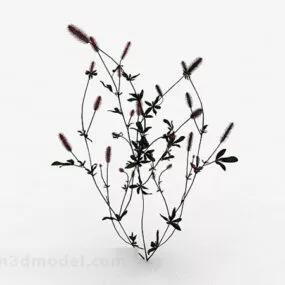 Red Horsetail Plant 3d model