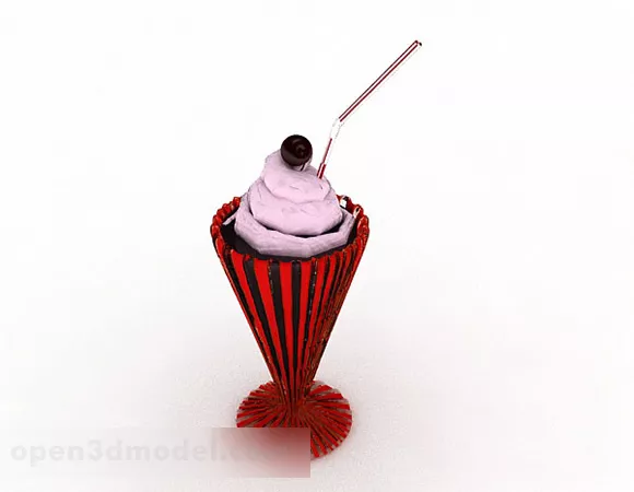 Red Ice Cream 3d model Red Ice Cream 3d model
