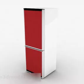 Red Refrigerator 3d model