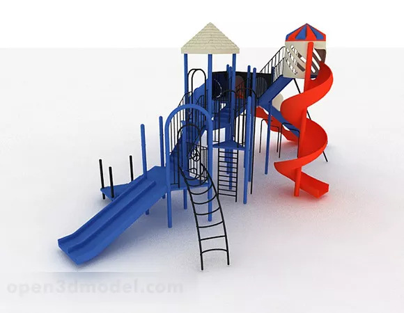 Playground Rotating Slide 3d model Playground Rotating Slide 3d model