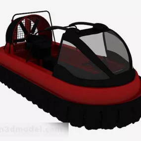 Red Speedboat 3d model