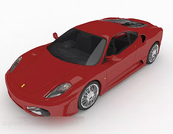 Red Sports Car V1 3d model Red Sports Car V1 3d model