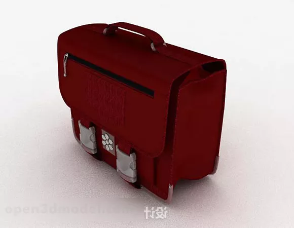Red Square Motorcycle Bag 3d model Red Square Motorcycle Bag 3d model