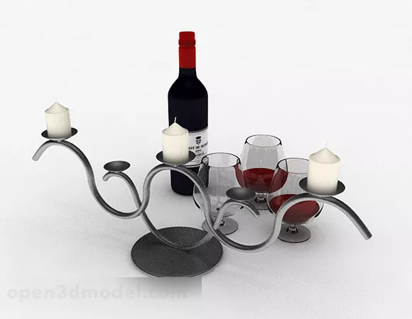 Red Wine Display 3d model Red Wine Display 3d model