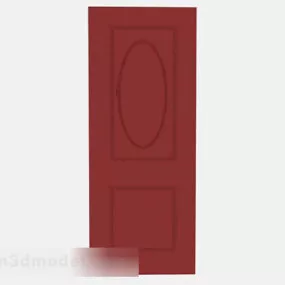 Red Wooden Door 3d model