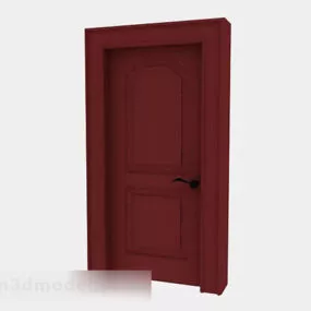 Red Wood Home Door 3d model