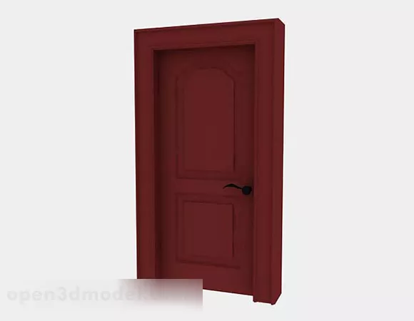 Red Wood Home Door 3d model Red Wood Home Door 3d model