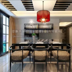 Home Dinning Room Interior V2 3d model