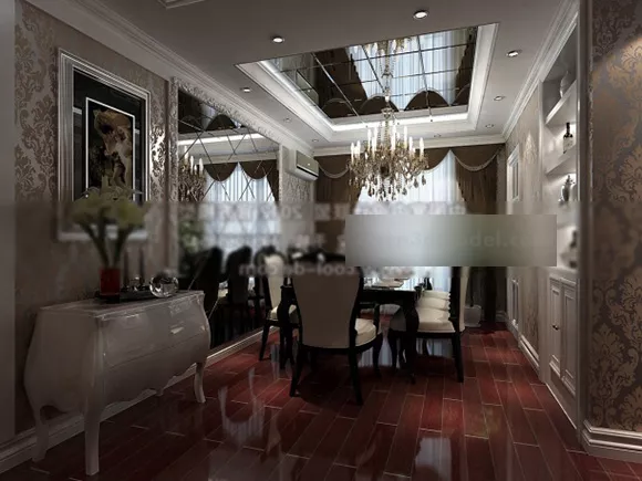 Classic Chair Dinning Room Interior 3d model Classic Chair Dinning Room Interior 3d model