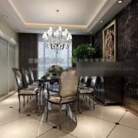 Ful Furniture Dinning Room Interior 3d model