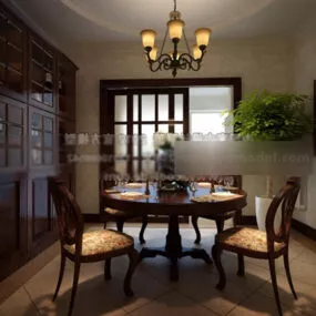 Restaurant Small Vip Room Interior 3d model