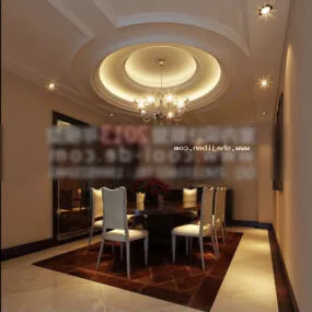 Restaurant Private Vip Room Interior V1 3d model