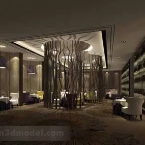 Restaurant Card Seat Sofa Interior 3d model
