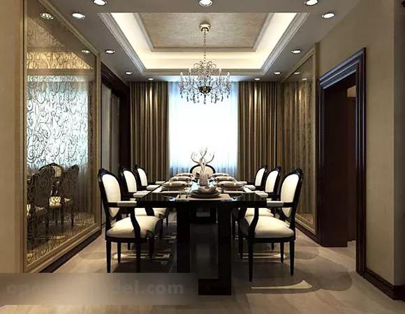 Restaurant Lighting Interior 3d model Restaurant Lighting Interior 3d model