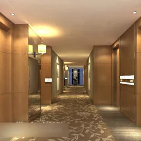 Restaurant Private Room Interior 3d model