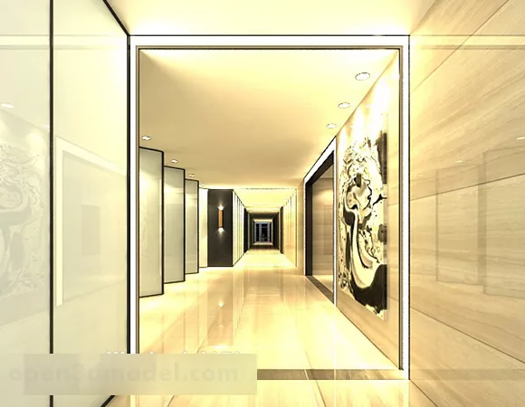 Restaurant Private Room Screen Interior 3d model Restaurant Private Room Screen Interior 3d model
