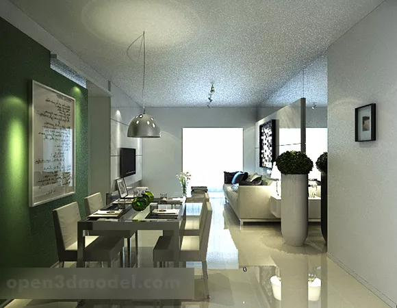 Restaurant Table Interior 3d model Restaurant Table Interior 3d model