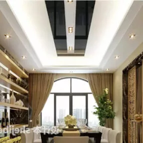 Restaurant Wine Cabinet Interior V3 3d model
