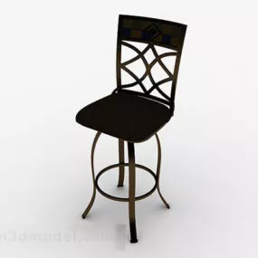 Retro Brown Home Chair 3d model