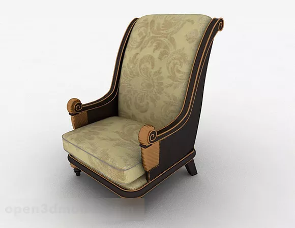 Retro Brown Single Sofa Furniture Design 3d model Retro Brown Single Sofa Furniture Design 3d model