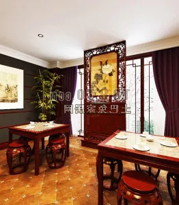 Retro Chinese Dinning Room Design Interior 3d model Retro Chinese Dinning Room Design Interior 3d model