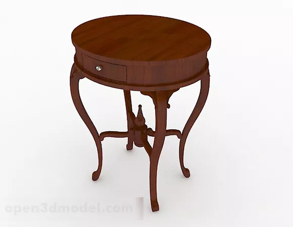 Dressing Table Oval Mirror 3d model