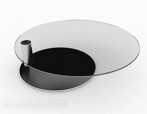 Round Home Glass Coffee Table Furniture 3d model Round Home Glass Coffee Table Furniture 3d model