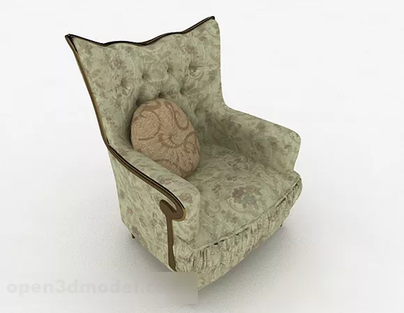 European Green Ingle Sofa Design 3d model European Green Ingle Sofa Design 3d model