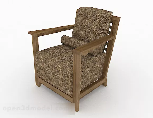 Rural Brown Single Sofa 3d model Rural Brown Single Sofa 3d model