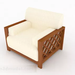 Rural Style Home Single Sofa 3d model