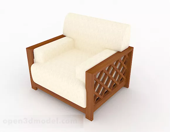 Rural Style Home Single Sofa 3d model Rural Style Home Single Sofa 3d model