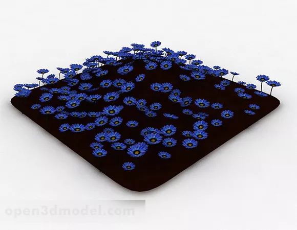 Sea Blue Flower Plant 3d model Sea Blue Flower Plant 3d model