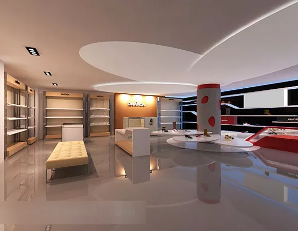 Exhibition Showcase Green Color 3d model