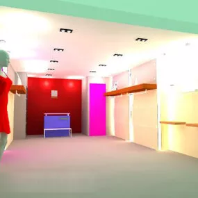 Shopping Mall Clothing Store Interior 3d model