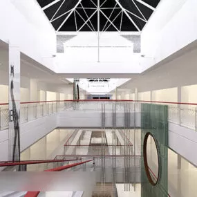 Shopping Mall Space Interior 3d model