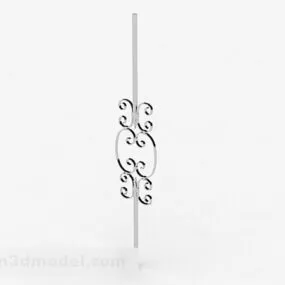 Silver Decoration Wrought Iron Flower 3d model