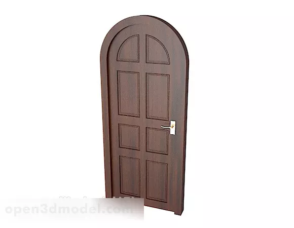Simple European Style Solid Wood Door 3d model Simple European Style Solid Wood Door 3d model