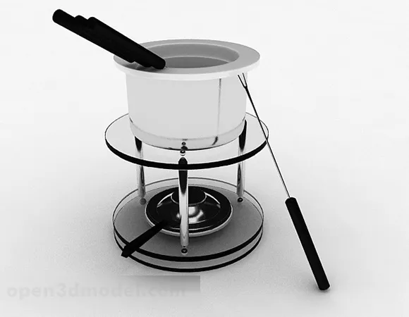 Simple And Compact Chocolate Fire Boiler 3d model Simple And Compact Chocolate Fire Boiler 3d model