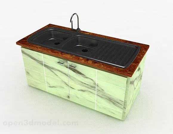 Simple And Stylish Kitchen Sink 3d model Simple And Stylish Kitchen Sink 3d model