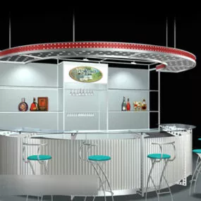 Simple Bar Interior 3d model