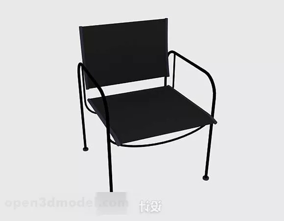 Simple Furniture Black Home Chair 3d model Simple Furniture Black Home Chair 3d model