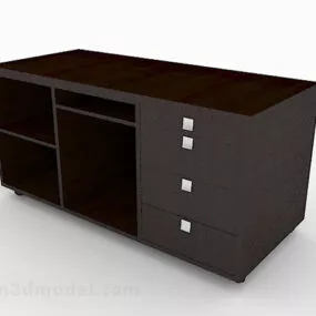 Simple Brown Cabinet 3d model