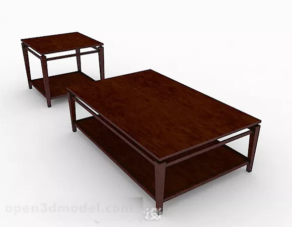 Simple Brown Coffee Table Design 3d model Simple Brown Coffee Table Design 3d model