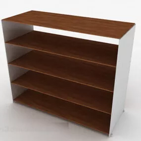 Simple Brown Home Wall Cabinet 3d model