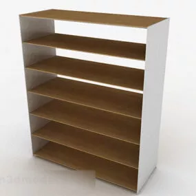 Simple Brown Wall Cabinet Design 3d model