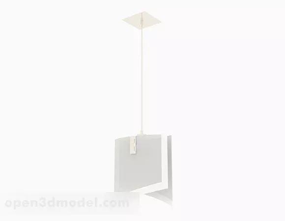 Simple Hanging Square Chandelier 3d model Simple Hanging Square Chandelier 3d model