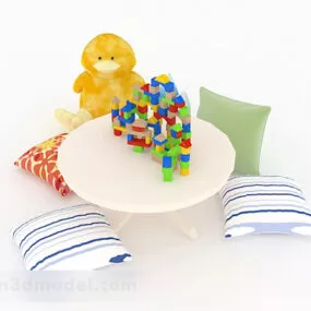 Simple Children’s Small Coffee Table Furniture 3d model